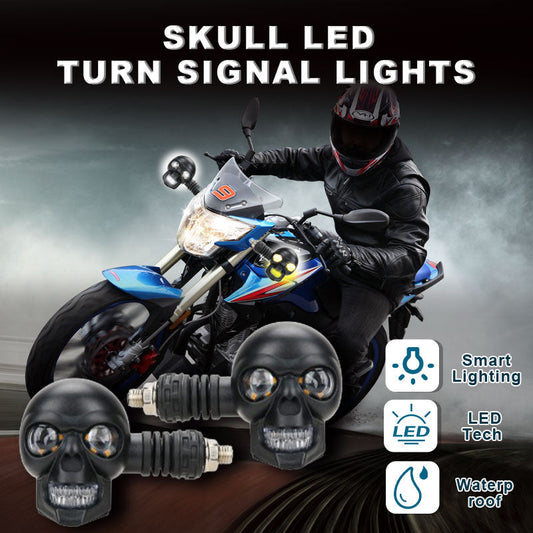 💀 Skull LED-blinkers med dödskalle