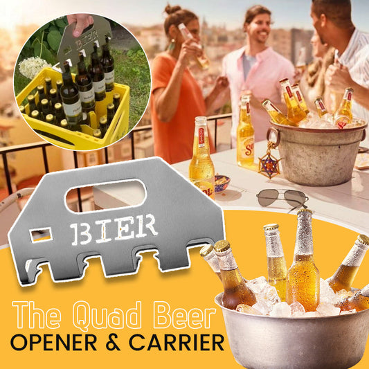 Quad-ölöppnare och -bärare