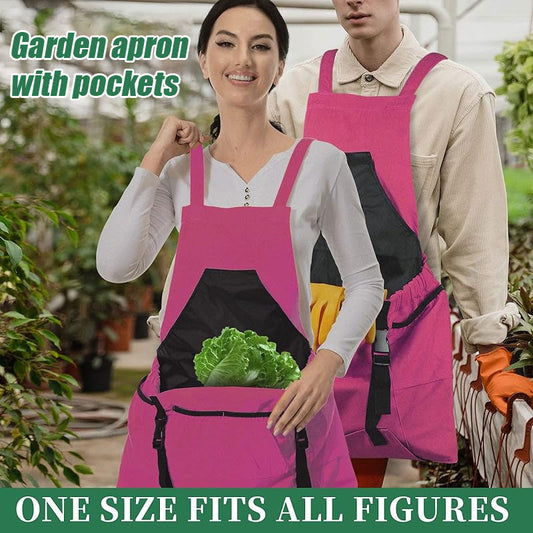Fruit and vegetable picking apron with pockets