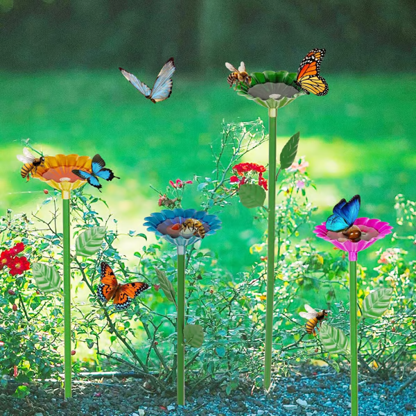 🐝🌷 Bienen- und Schmetterlingstrinkbrunnen aus Metall🎁