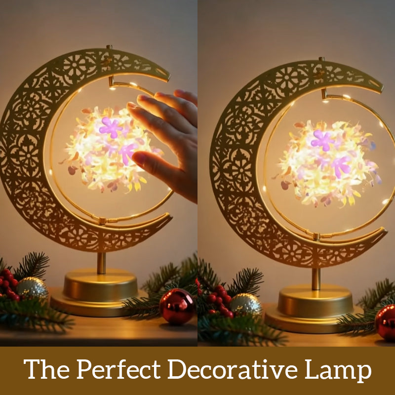 LED Iron Moon and Star Lamp
