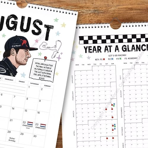 🏎️📅F1 Scrapbook Race Calendar 2026 — Den ultimata väggkalendern för racingfans