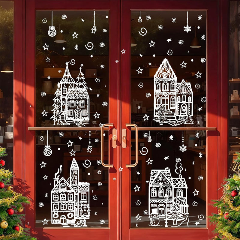 Weihnachtsdorf-Aufkleber