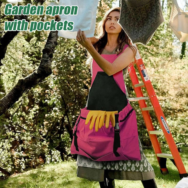 Fruit and vegetable picking apron with pockets