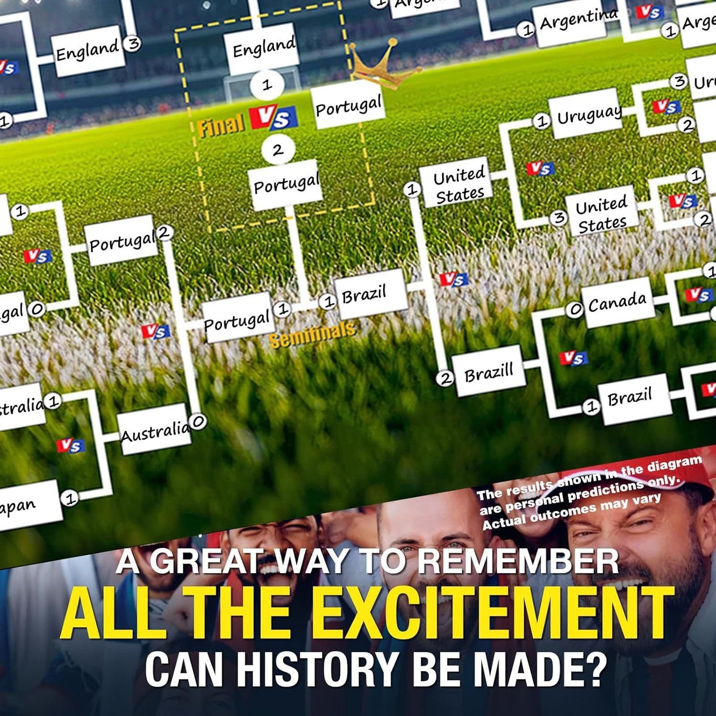 2026 Soccer The World Cup Schedule Poster & Final Round 48-team Collection Showcase, 2-in-1 Functional Poster